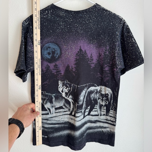 Vintage 1991 New York Wolves Nature Single Stitch T-Shirt USA San Segal Size M - Picture 5 of 6